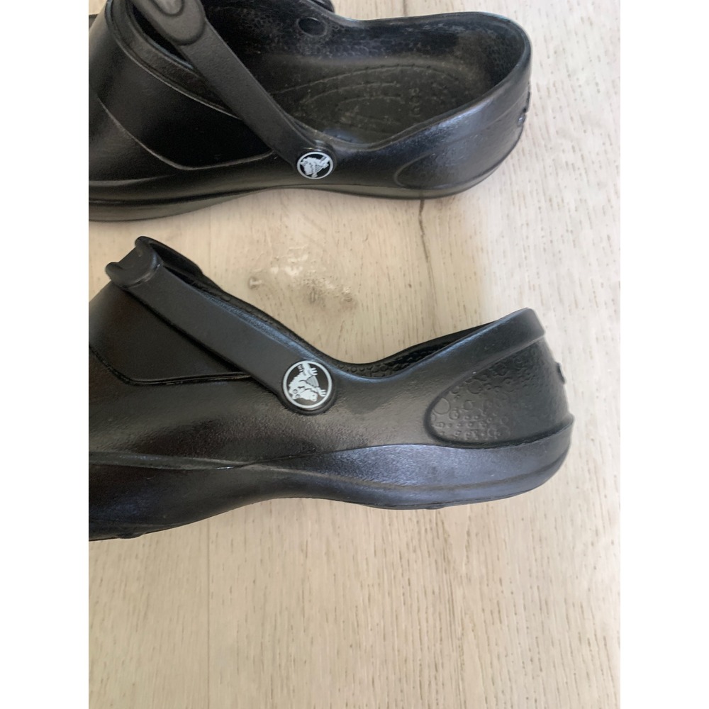 Crocs Mercy Work Clogs Black Slip Resistant Nursing Chef Shoes Women 8 Mens 6‎ - Picture 3 of 9